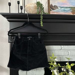 Brandy Melville Black Corduroy Skirt